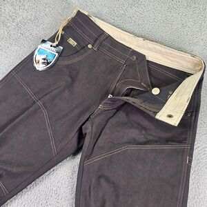 Kuhl The Law Pants Mens 30x32 Brown Canvas Stretch Cargo Workwear Espresso